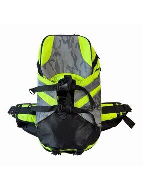 ICON Squad II Mil-Spec Motorcycle Backpack Hi-Viz Yellow Reflective Helmet Bag
